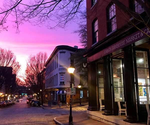 Our Shockoe Slip location pictured at sunset. Beautiful view!