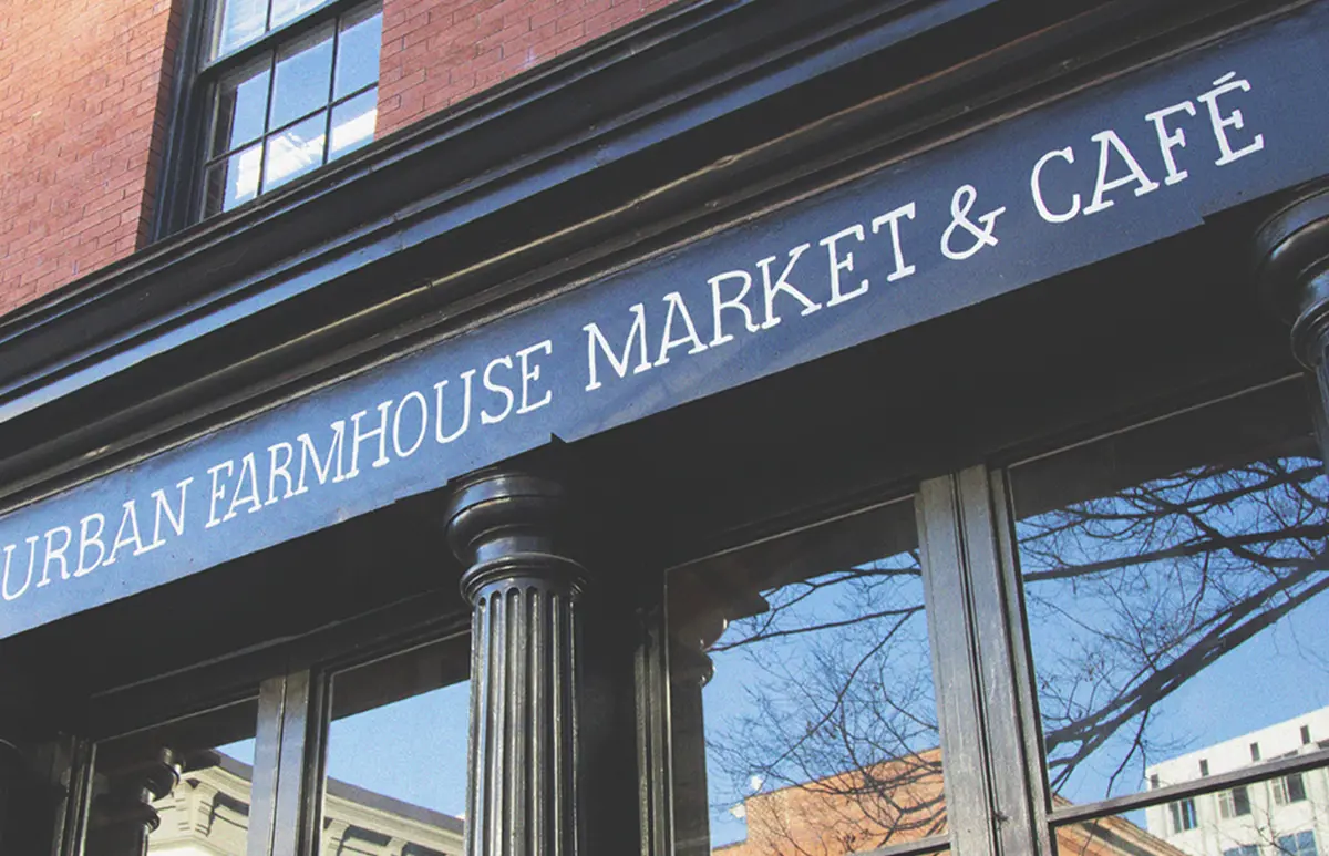 the urban farmhouse market and cafe storefront in Richmond Virginia